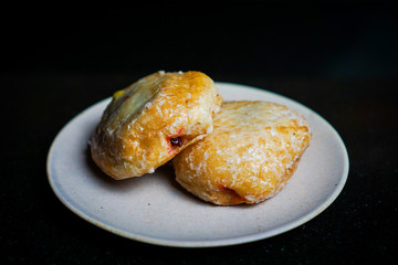Strawberry filled donuts