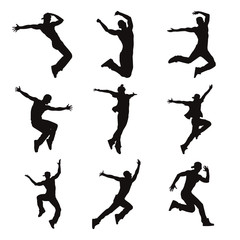 Contemporary Male Dancer Silhouettes
