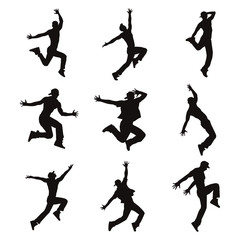 Contemporary Male Dancer Silhouettes