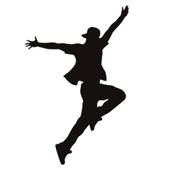 Contemporary Male Dancer Silhouette