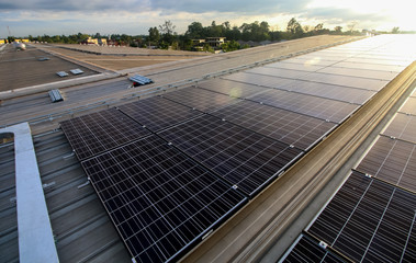 solar panels install on roof top