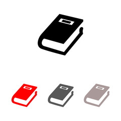 Book set, vector icon illustration sign