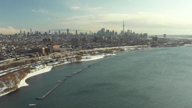 Toronto Canada premium aerial stock footage 4k