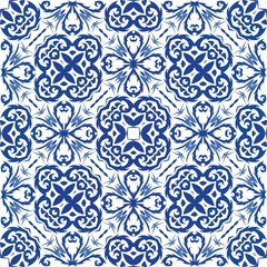 Ethnic ceramic tile in portuguese azulejo.