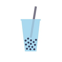 bubble tea icon, vector illustration