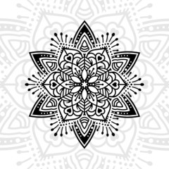 Flower Mandala. Vintage decorative elements. Oriental pattern, vector illustration.