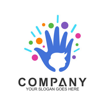 Creative Kids Logo, We Care Logo, Children Family, Family Care Vector, Kids Support