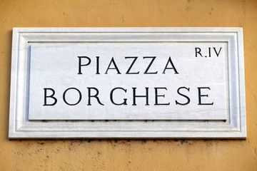 Obraz premium nomi delle strade e piazze di roma,italia