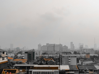 City Smog and dust in Thailand PM 2.5