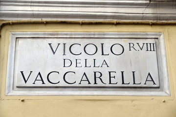 Obraz premium nomi delle strade e piazze di roma,italia