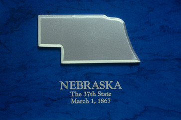Silver Map of Nebraska