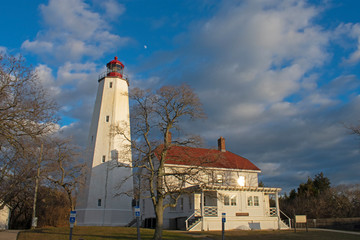 Lighthouse in Sandy Hook, New Jersey, during daylight hours, with the light turned off -17