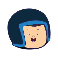 cartoon boy with helmet icon