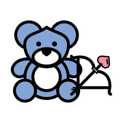 cute bear teddy stuffed character