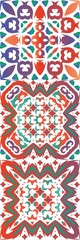 Ethnic ceramic tiles in mexican talavera.
