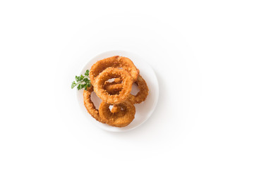 Deep Fried Onion Rings Isolated