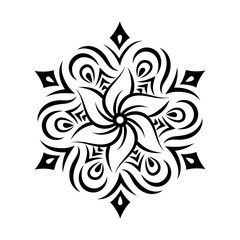 Simple flat illustration mandala design