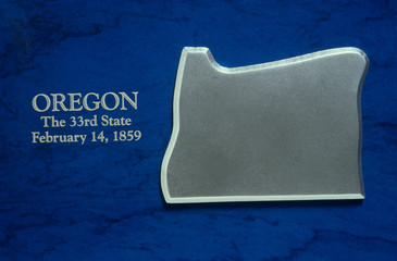 Silver Map of Oregon