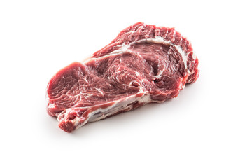 Beef Rib Eye steak isolated on white background