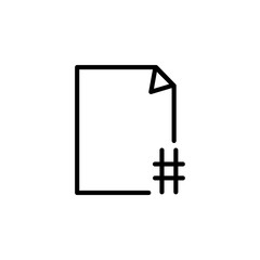 page number icon design line style. Perfect for application, web, logo and presentation template