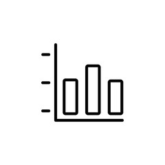 graph horizontal icon design line style. Perfect for application, web, logo and presentation template