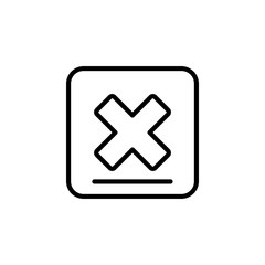 Fototapeta premium reject icon design line style. Perfect for application, web, logo and presentation template