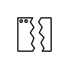 app crash icon design line style. Perfect for application, web, logo and presentation template