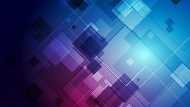 Motion background with blue purple abstract geometry design. Seamless looping. Video animation Ultra HD 4K 3840x2160