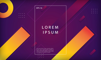 Abstract colorful gradient geometric shapes background. Modern trendy vector design template.