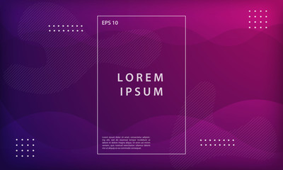 Abstract purple liquid color background. Dynamic textured geometric element design. Modern gradient light vector illustration.