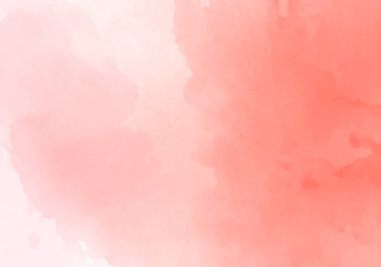 Paper art invitation template with colorful coral watercolour background or pink background for wallpaper design. Colorful artistic background. Grunge texture.