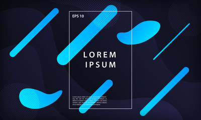 Abstract colorful geometric background. Dynamic fluid gradient shapes composition. Modern vector design template.