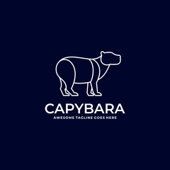 Vector Logo Illustration Cayenne Line Art Style