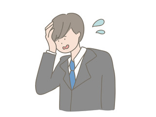 Men suffering from headache