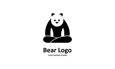 The flat bear logo concept is perfect for business, technology, contractor and housing symbols, health,sport, restaurants, education