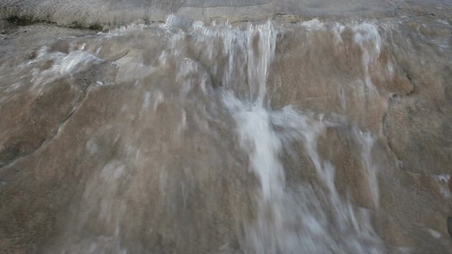 Water flowing from the Pamukkale thermal spring