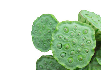 lotus seeds isolated on white background tropical herb sweet taste