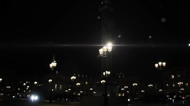 Place Vendome by Night, in Paris, France.