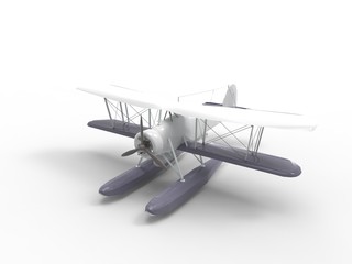 3D rendering of a water plane isolated in empty white space.