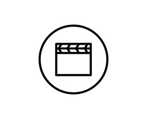 Clapperboard line icon