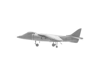 3D rendering of a fighter jet isolated on white background