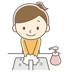 女の子　手洗い