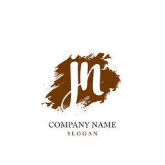 JN Initial handwriting logo vector	