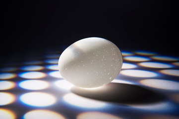 Cosmic egg concept. Black background