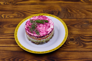 Traditional russian salad 