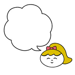 ふきだし　女の子
