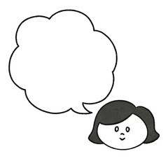 ふきだし　女の子