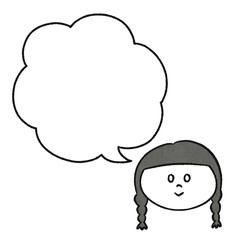 ふきだし　女の子