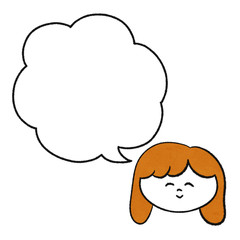 ふきだし　女の子