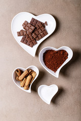 Saint valentine's day ceramic plates